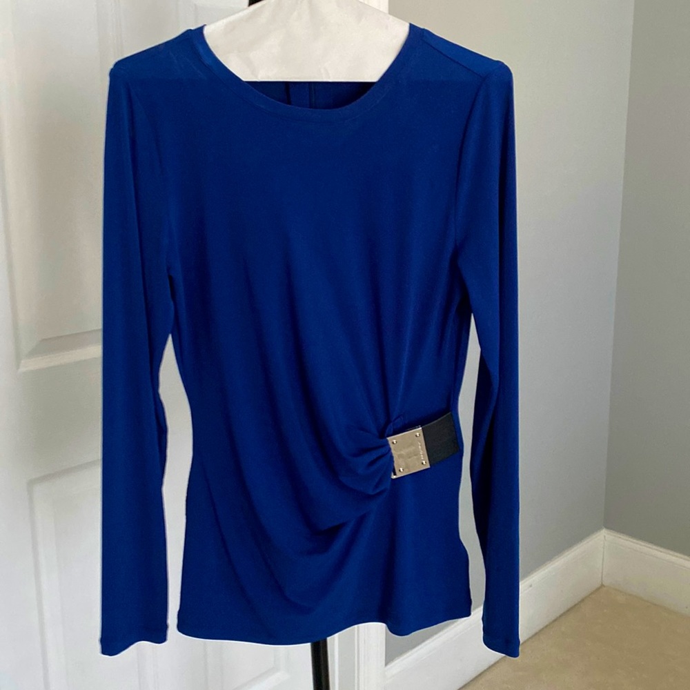 Michael Kors blouse - blue with hardware. Sz S